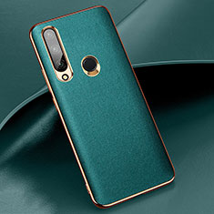 Coque Luxe Cuir Housse Etui pour Huawei Enjoy 10 Plus Vert