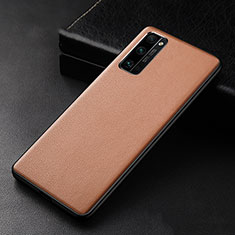 Coque Luxe Cuir Housse Etui pour Huawei Honor 30 Pro Orange