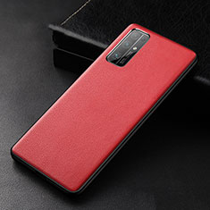 Coque Luxe Cuir Housse Etui pour Huawei Honor 30 Rouge
