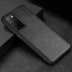 Coque Luxe Cuir Housse Etui pour Huawei Honor Play4 5G Noir