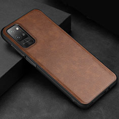 Coque Luxe Cuir Housse Etui pour Huawei Honor Play4 Pro 5G Marron