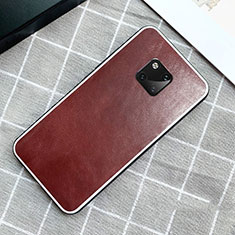 Coque Luxe Cuir Housse Etui pour Huawei Mate 20 Pro Marron