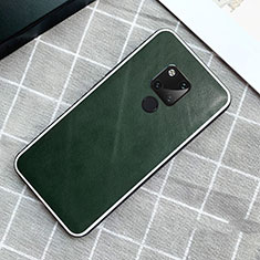 Coque Luxe Cuir Housse Etui pour Huawei Mate 20 Vert