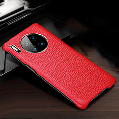 Coque Luxe Cuir Housse Etui pour Huawei Mate 30 Pro 5G Rouge