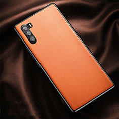 Coque Luxe Cuir Housse Etui pour Huawei Mate 40 Lite 5G Orange