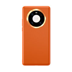Coque Luxe Cuir Housse Etui pour Huawei Mate 40 Orange