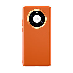 Coque Luxe Cuir Housse Etui pour Huawei Mate 40 Pro+ Plus Orange