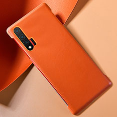 Coque Luxe Cuir Housse Etui pour Huawei Nova 6 5G Orange