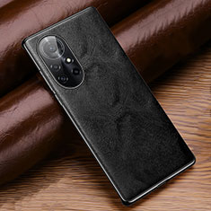 Coque Luxe Cuir Housse Etui pour Huawei Nova 8 Pro 5G Noir