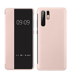 Coque Luxe Cuir Housse Etui pour Huawei P30 Pro New Edition Or Rose