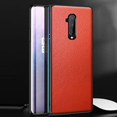 Coque Luxe Cuir Housse Etui pour OnePlus 7T Pro 5G Rouge