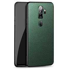 Coque Luxe Cuir Housse Etui pour Oppo A5 (2020) Vert