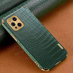 Coque Luxe Cuir Housse Etui pour Oppo Find X3 5G Vert