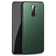 Coque Luxe Cuir Housse Etui pour Oppo Reno Ace Vert