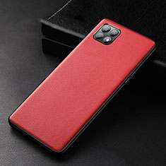 Coque Luxe Cuir Housse Etui pour Oppo Reno4 SE 5G Rouge