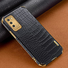 Coque Luxe Cuir Housse Etui pour Samsung Galaxy A02s Noir