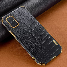 Coque Luxe Cuir Housse Etui pour Samsung Galaxy A71 5G Noir