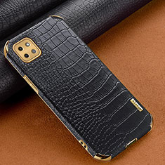 Coque Luxe Cuir Housse Etui pour Samsung Galaxy F42 5G Noir