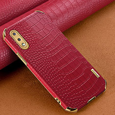 Coque Luxe Cuir Housse Etui pour Samsung Galaxy M02 Rouge