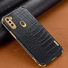 Coque Luxe Cuir Housse Etui pour Samsung Galaxy M11 Noir