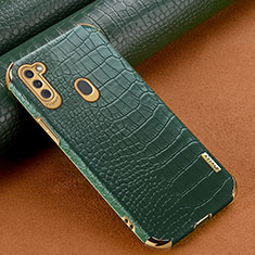 Coque Luxe Cuir Housse Etui pour Samsung Galaxy M11 Vert