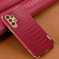 Coque Luxe Cuir Housse Etui pour Samsung Galaxy M32 5G Rouge
