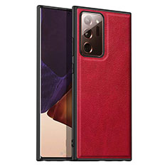 Coque Luxe Cuir Housse Etui pour Samsung Galaxy Note 20 Ultra 5G Rouge