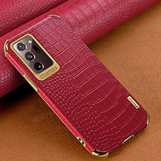 Coque Luxe Cuir Housse Etui pour Samsung Galaxy Note 20 Ultra 5G Rouge