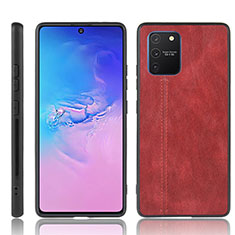 Coque Luxe Cuir Housse Etui pour Samsung Galaxy S10 Lite Rouge