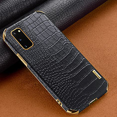 Coque Luxe Cuir Housse Etui pour Samsung Galaxy S20 5G Noir