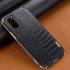 Coque Luxe Cuir Housse Etui pour Samsung Galaxy S20 Plus 5G Noir