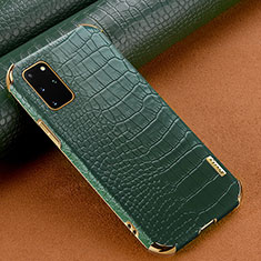 Coque Luxe Cuir Housse Etui pour Samsung Galaxy S20 Plus Vert