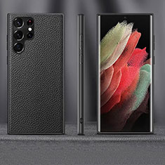 Coque Luxe Cuir Housse Etui pour Samsung Galaxy S23 Ultra 5G Noir