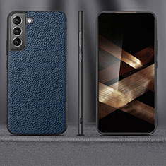 Coque Luxe Cuir Housse Etui pour Samsung Galaxy S24 Plus 5G Bleu