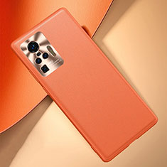 Coque Luxe Cuir Housse Etui pour Vivo X50 Pro 5G Orange