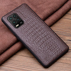 Coque Luxe Cuir Housse Etui pour Xiaomi Mi 10 Lite Marron