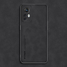 Coque Luxe Cuir Housse Etui pour Xiaomi Mi 12 Pro 5G Noir