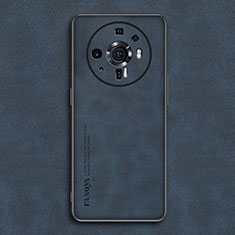 Coque Luxe Cuir Housse Etui pour Xiaomi Mi 12S Ultra 5G Bleu