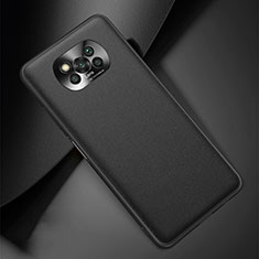 Coque Luxe Cuir Housse Etui pour Xiaomi Poco X3 NFC Noir