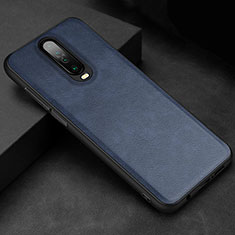 Coque Luxe Cuir Housse Etui pour Xiaomi Redmi K30 5G Bleu