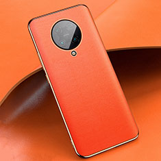 Coque Luxe Cuir Housse Etui pour Xiaomi Redmi K30 Pro 5G Orange