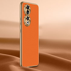 Coque Luxe Cuir Housse Etui QK1 pour Huawei Honor 90 5G Orange