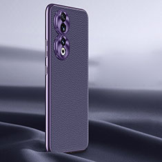 Coque Luxe Cuir Housse Etui QK1 pour Huawei Honor 90 5G Violet