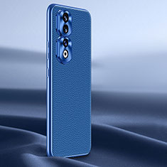 Coque Luxe Cuir Housse Etui QK1 pour Huawei Honor 90 Pro 5G Bleu