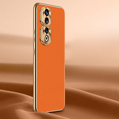 Coque Luxe Cuir Housse Etui QK1 pour Huawei Honor 90 Pro 5G Orange