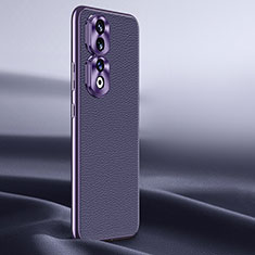 Coque Luxe Cuir Housse Etui QK1 pour Huawei Honor 90 Pro 5G Violet