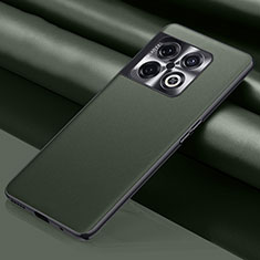 Coque Luxe Cuir Housse Etui QK1 pour OnePlus 10 Pro 5G Vert