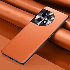 Coque Luxe Cuir Housse Etui QK1 pour OnePlus 11 5G Orange
