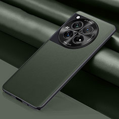 Coque Luxe Cuir Housse Etui QK1 pour OnePlus 12 5G Vert