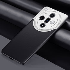 Coque Luxe Cuir Housse Etui QK1 pour Oppo Find X7 5G Noir